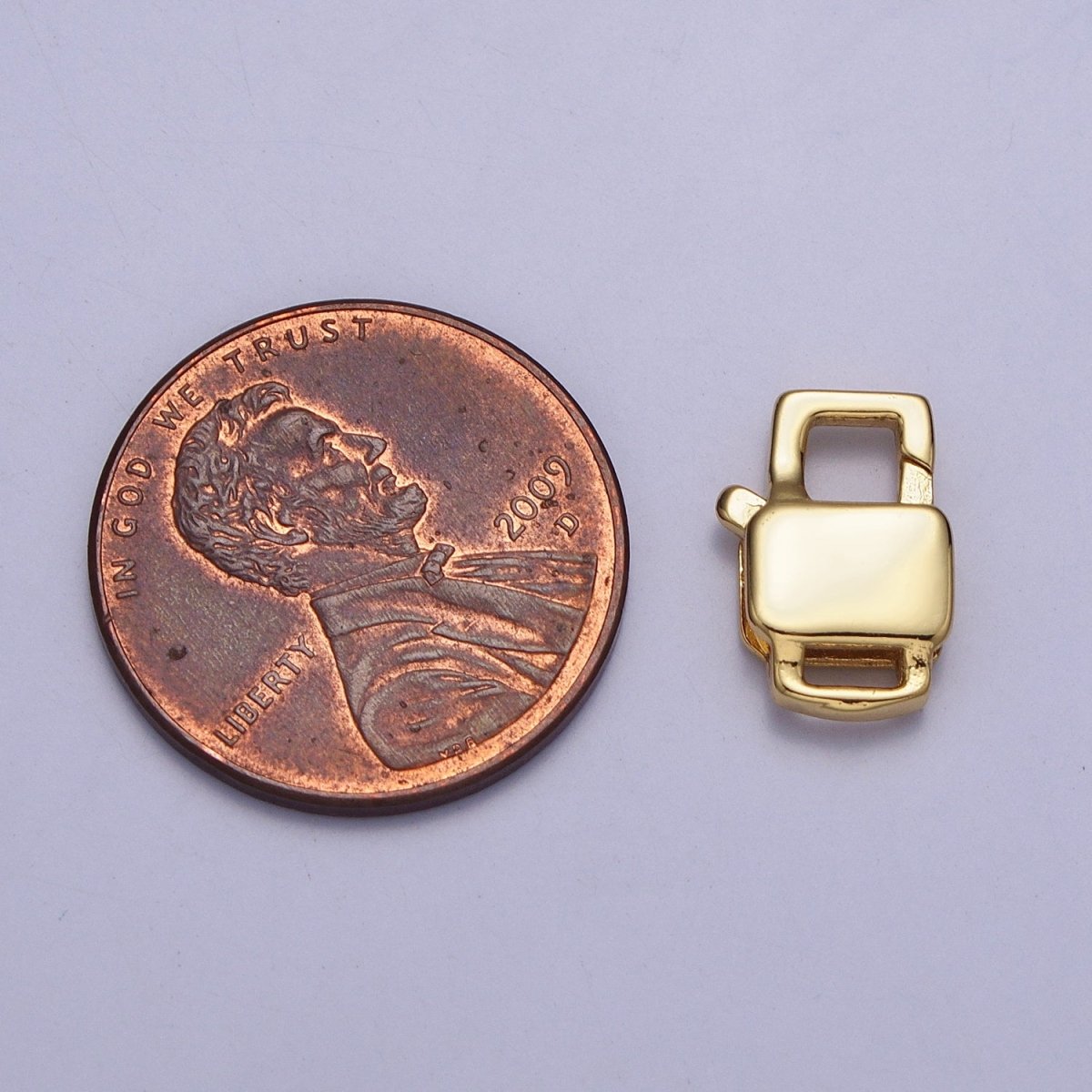 24K Gold Filled Lobster Clasps Geometric Rectangular Jewelry Closure Supply in Gold & Silver | Z-127 Z-128