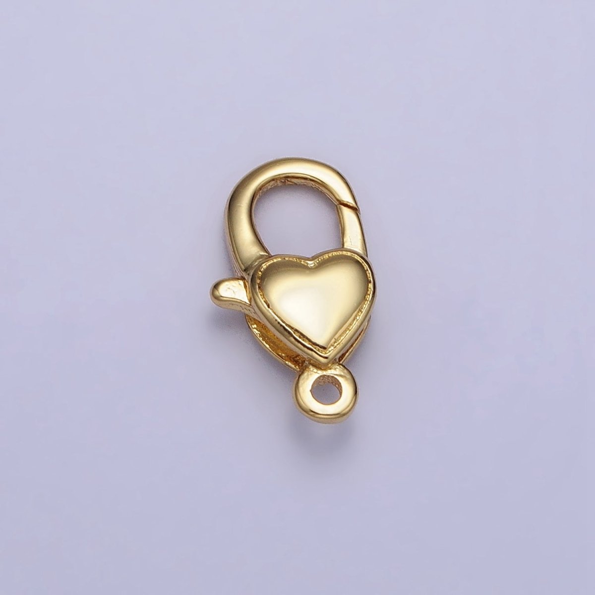 24K Gold Filled Love Heart Oval Lobster Clasps Jewelry Closure Supply in Gold & Silver | Z-129 Z-130