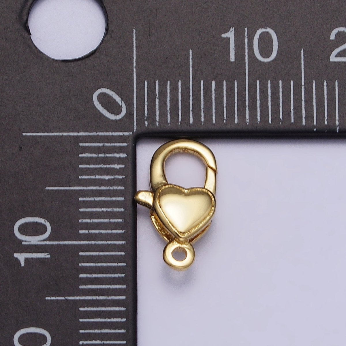 24K Gold Filled Love Heart Oval Lobster Clasps Jewelry Closure Supply in Gold & Silver | Z-129 Z-130