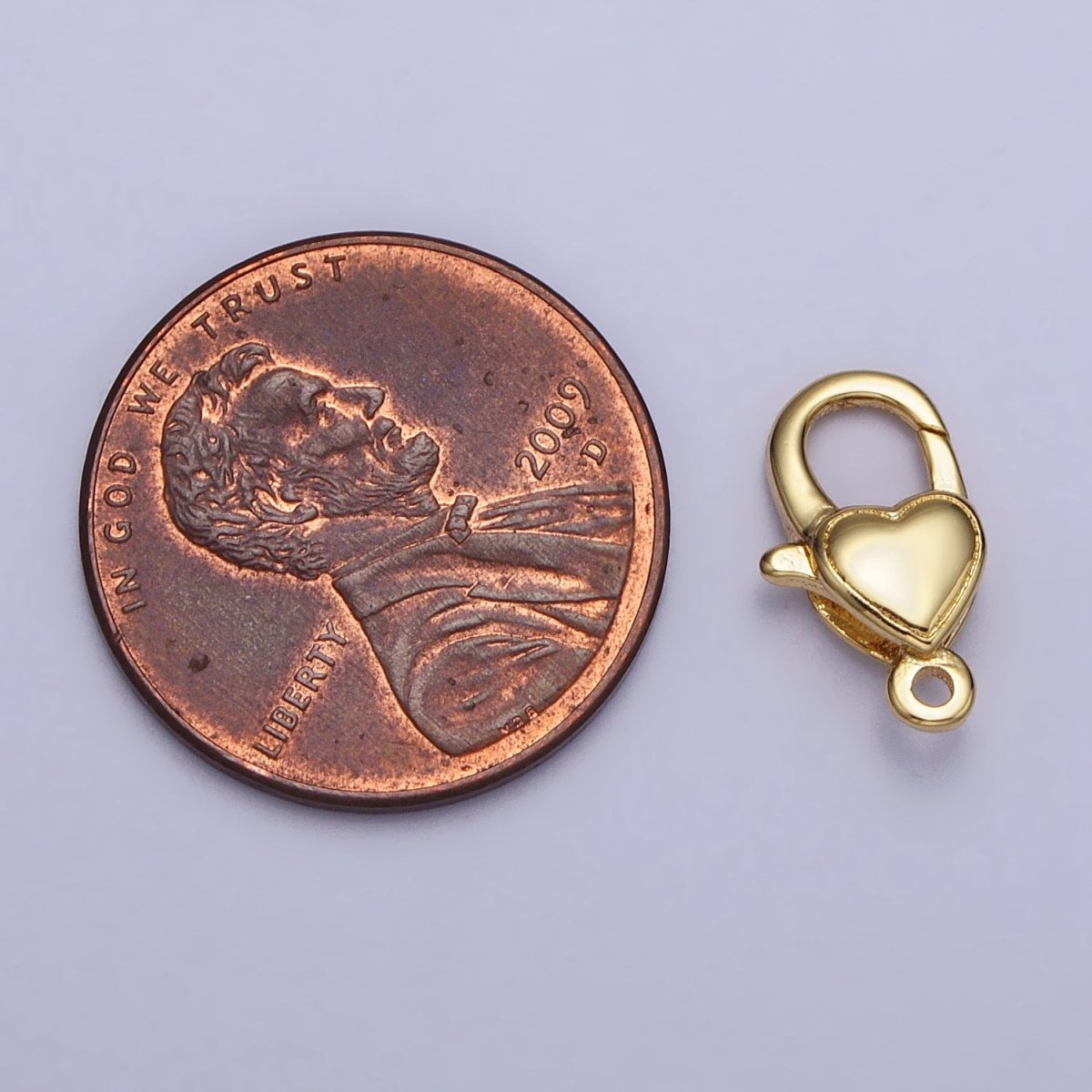 24K Gold Filled Love Heart Oval Lobster Clasps Jewelry Closure Supply in Gold & Silver | Z-129 Z-130