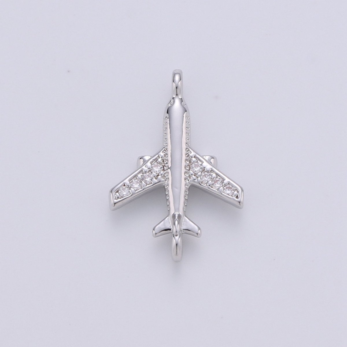 24k Gold Filled Micro Pave CZ Plane Charm Connector Micro Pave CZ Airplane Bracelet Connector For Bracelet Necklace Supply F-383 F-387