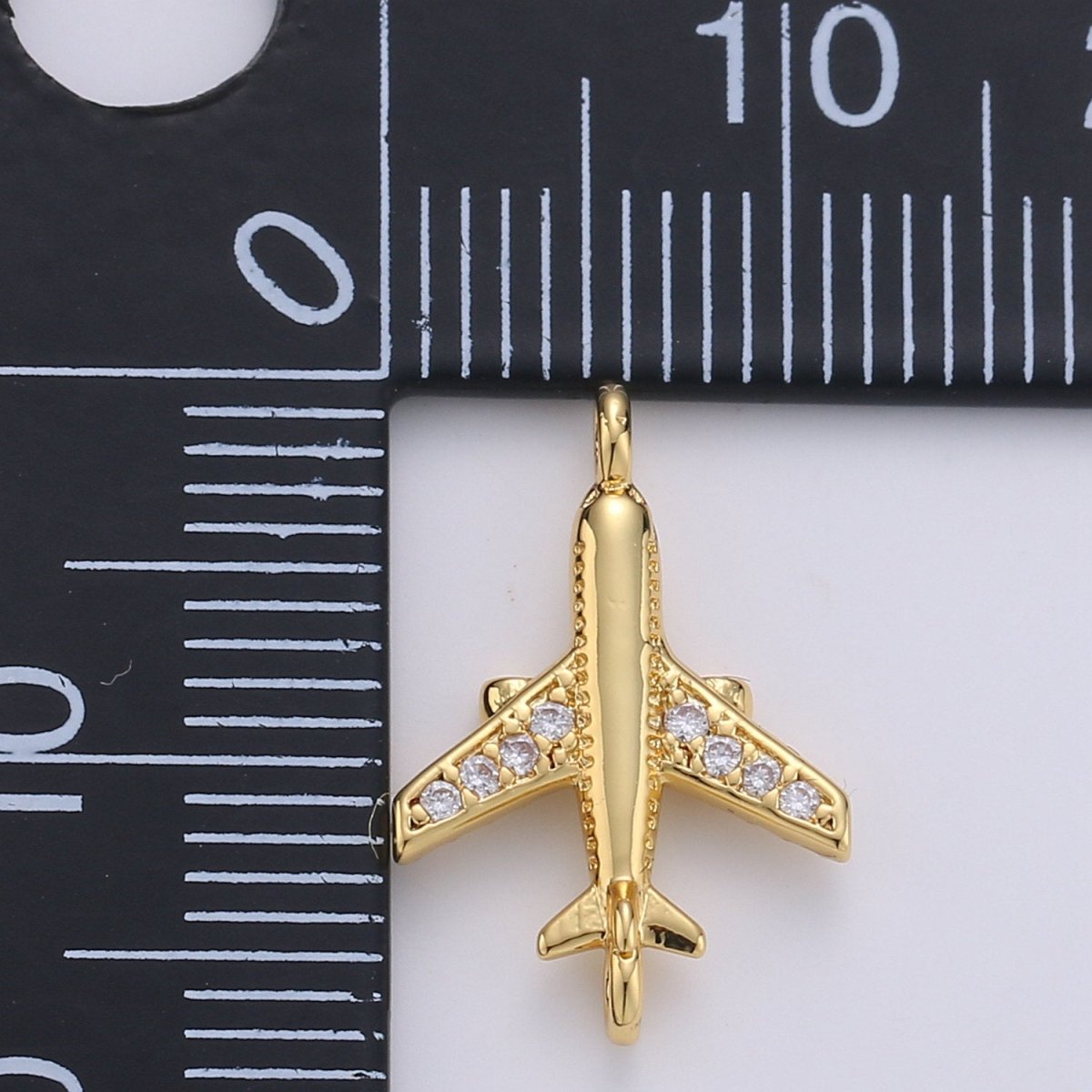 24k Gold Filled Micro Pave CZ Plane Charm Connector Micro Pave CZ Airplane Bracelet Connector For Bracelet Necklace Supply F-383 F-387