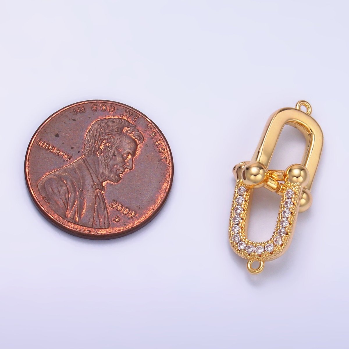 24K Gold Filled Micro Paved CZ Chain Link Connector | Z1056