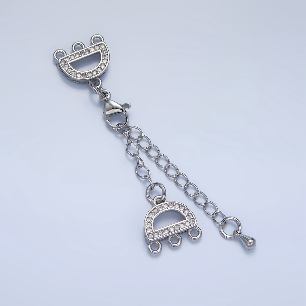 24K Gold Filled Micro Paved CZ Necklace Detangler Lobster Clasps Closure Findings in Gold & Silver | Z989