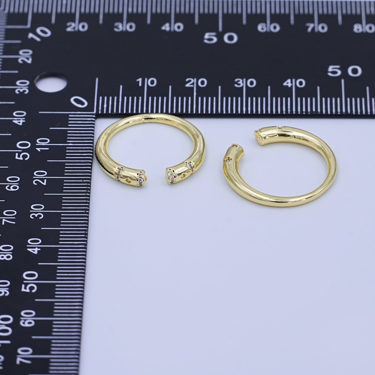 24K Gold Filled Micro Paved CZ Wrap Ring | O1437 - DLUXCA