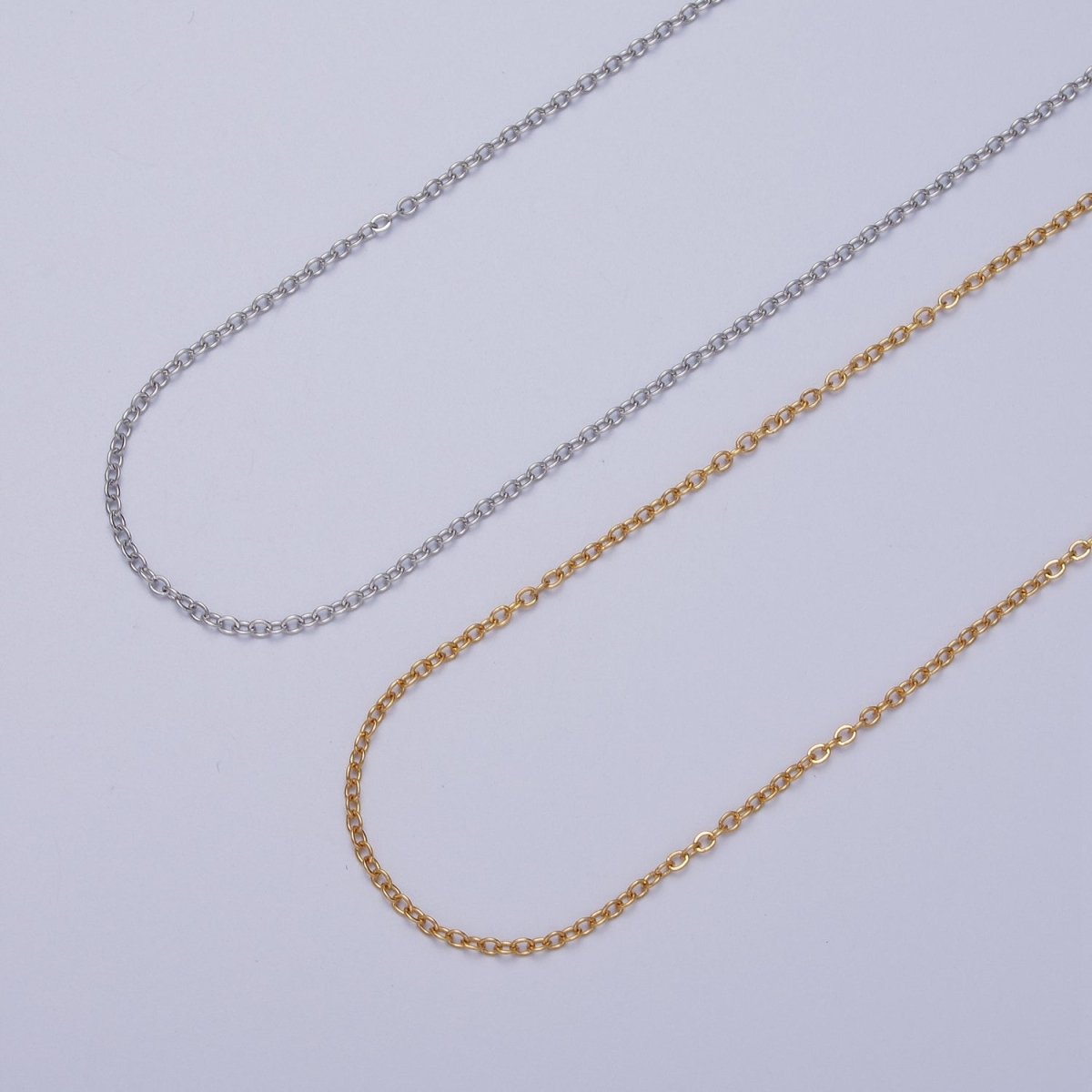 24K Gold Filled Mini 1.3mm Cable Unfinished Chain in Gold & Silver | ROLL-949 ROLL-950 Clearance Pricing