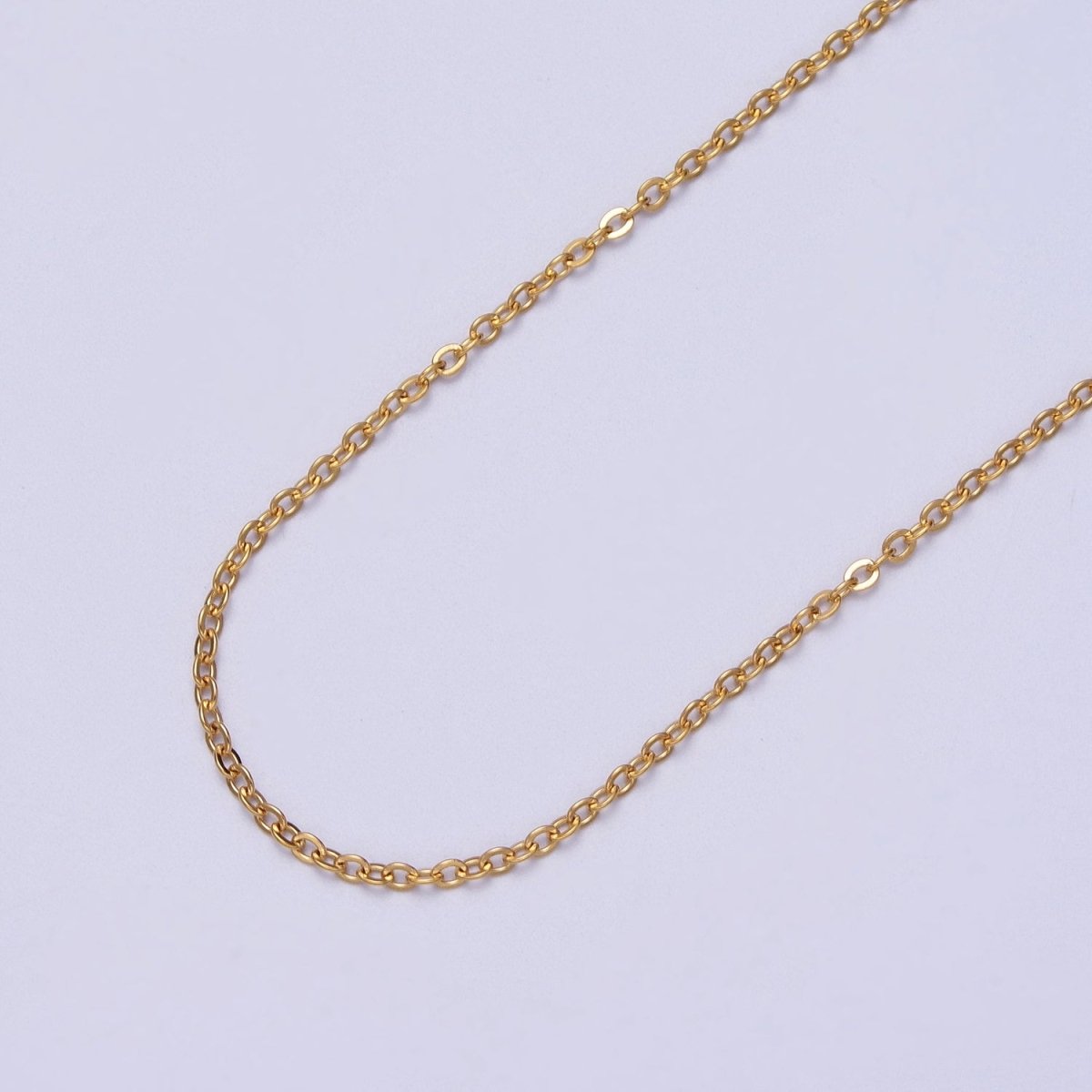 24K Gold Filled Mini 1.5mm Cable Unfinished Chain in Gold & Silver | ROLL-951 ROLL-952