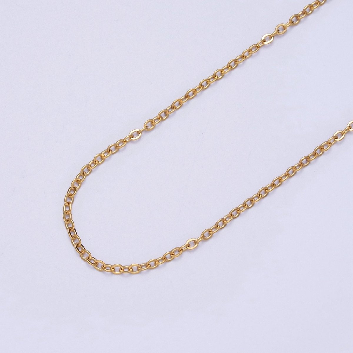 24K Gold Filled Mini 2mm Cable Unfinished Chain in Gold & Silver | ROLL-953 ROLL-954 Clearance