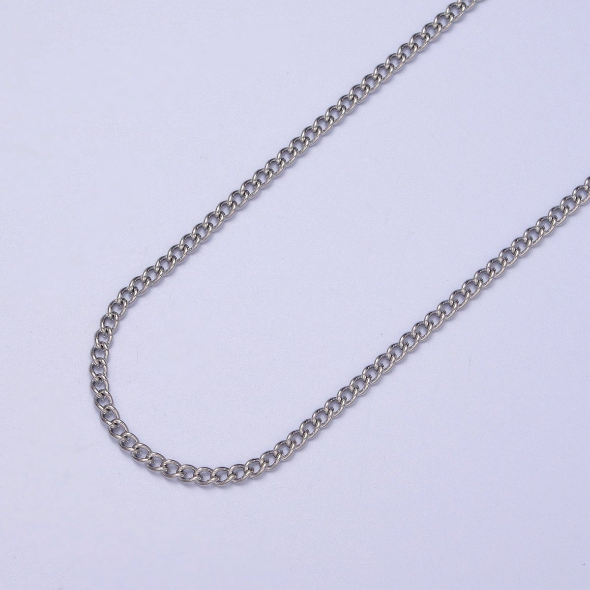24K Gold Filled Mini 2mm Curb Unfinished Chain in Gold & Silver | ROLL-943 ROLL-944 Clearance Pricing