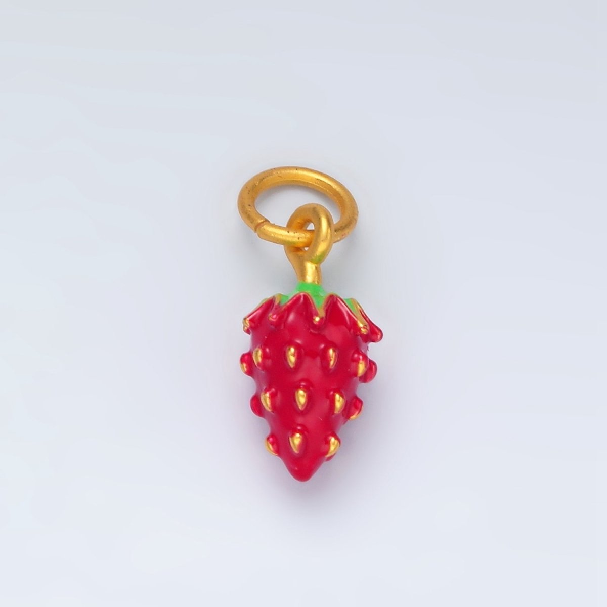 24K Gold Filled Mini Bumpy Textured Dragon Fruit Charm | M142 - DLUXCA