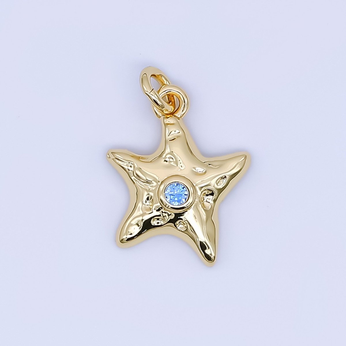 24K Gold Filled Mini Starfish Pendant Ocean Animal Beach Charm | AJ - 460 - DLUXCA