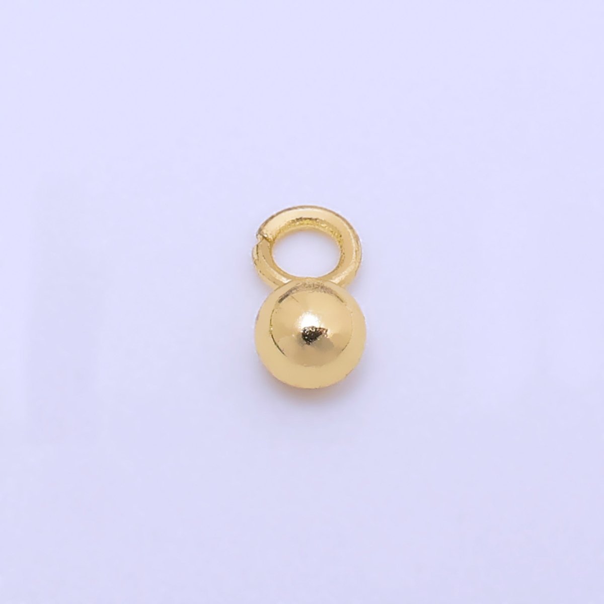 24K Gold Filled Minimalist Ball Bead Charm in Gold & Silver | P737