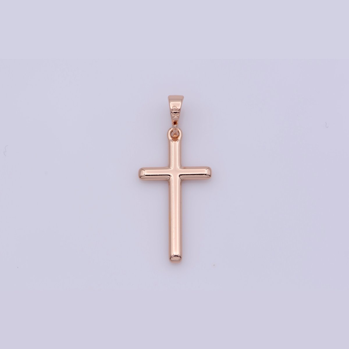 24K Gold Filled Minimalist Cross Pendant in Gold, Rose Gold & Silver | I663