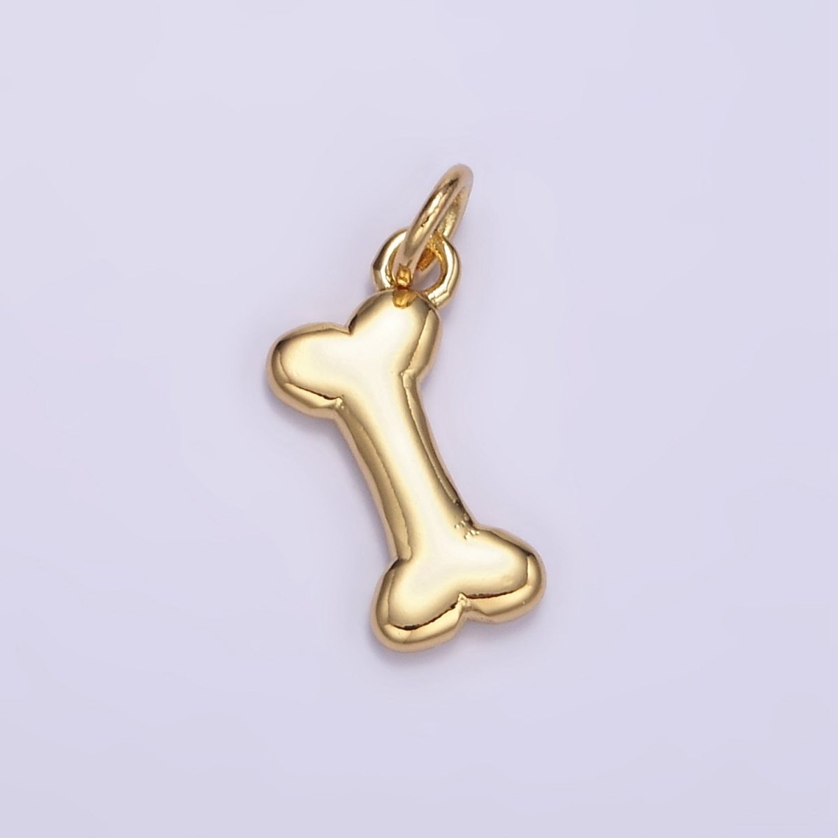 24K Gold Filled Minimalist Dog Bone Mini Charm | M126 - DLUXCA