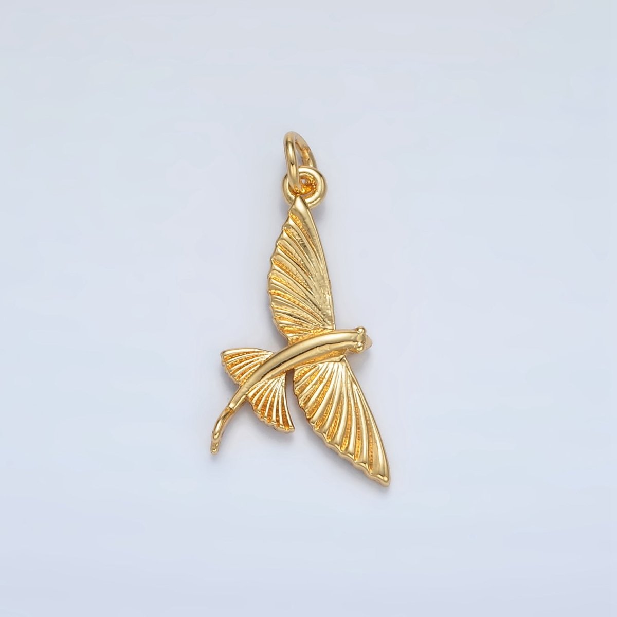24K Gold Filled Minimalist Flying Fish Pet Charm | AC130 - DLUXCA