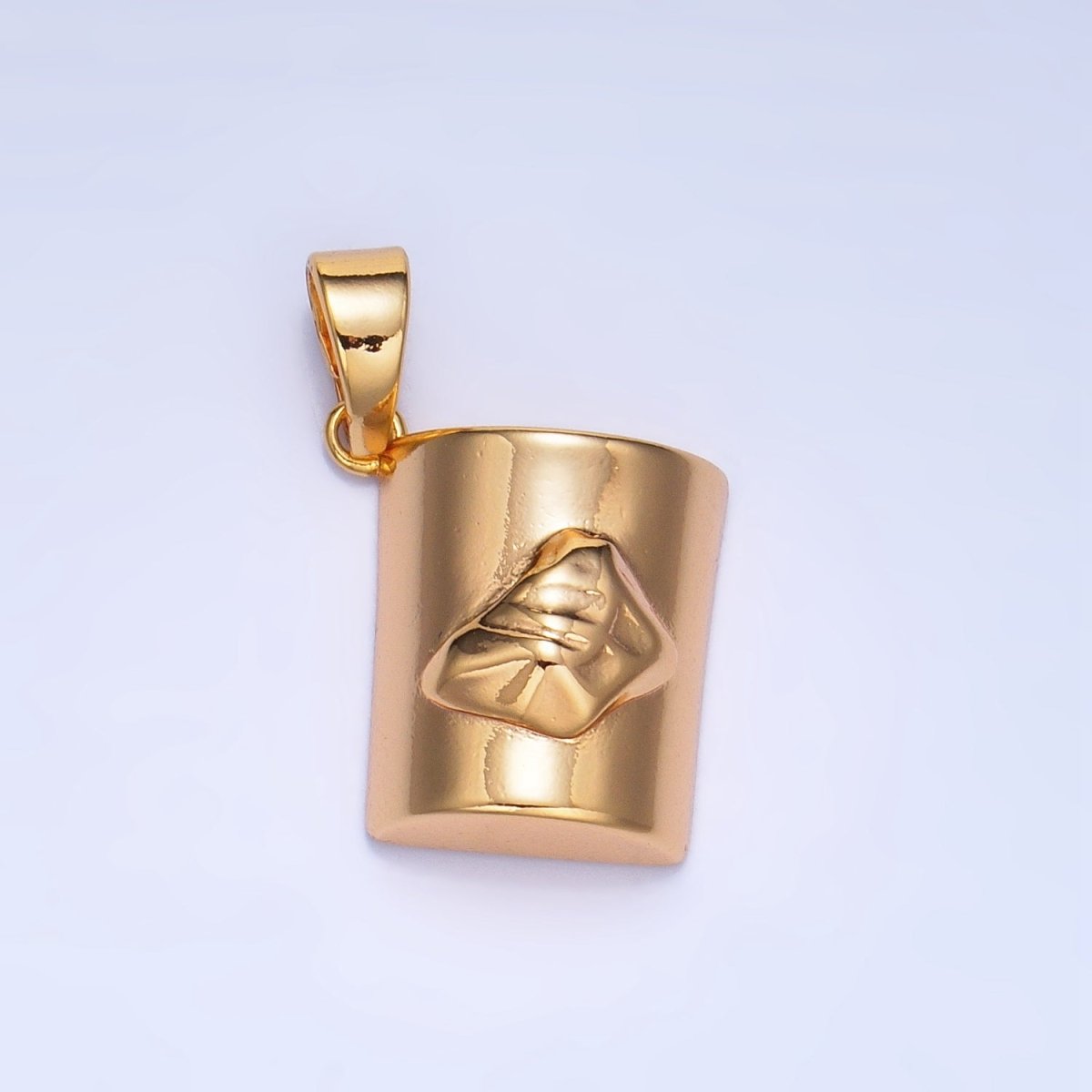 24K Gold Filled Minimalist Mug Cup Drink Pendant in Gold & Silver | AA994