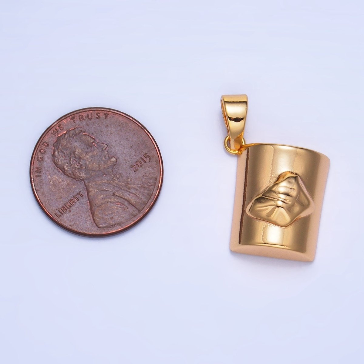 24K Gold Filled Minimalist Mug Cup Drink Pendant in Gold & Silver | AA994