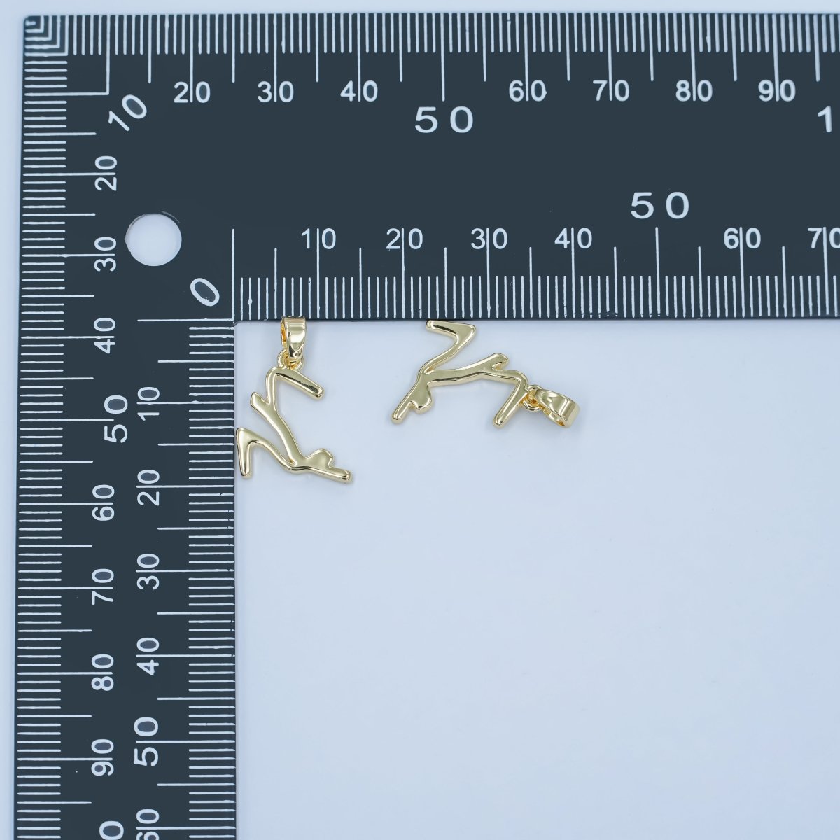 24K Gold Filled Minimalist Slingback High Heels Shoes Pendant | AA1493 - DLUXCA