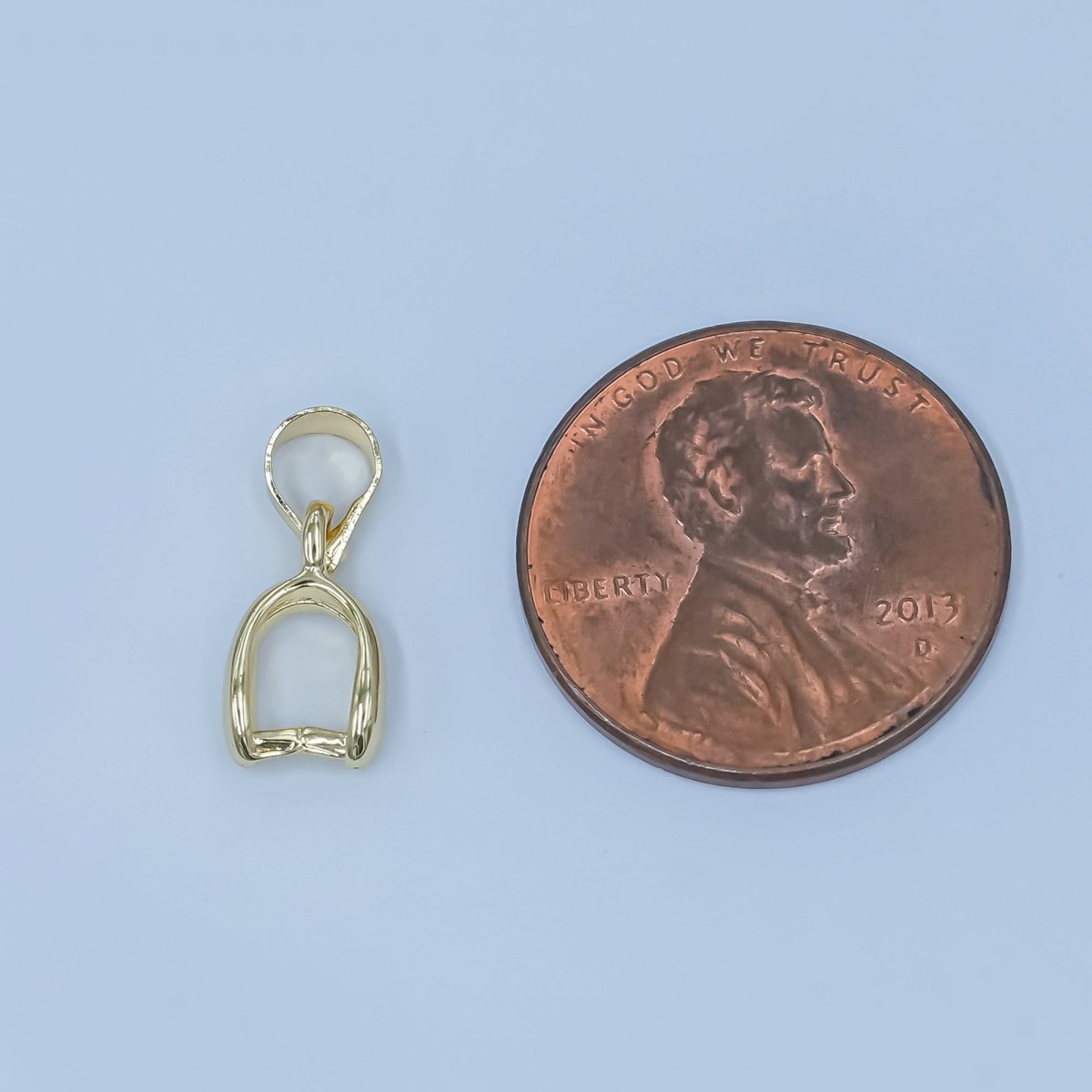 24K Gold Filled Minimalist Snap Bail Finding | Z1124 - DLUXCA