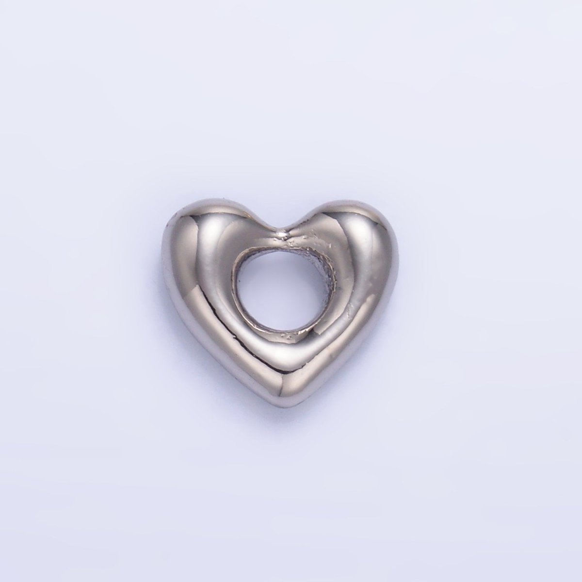 24K Gold Filled Molten Heart Bead in Gold & Silver | B207