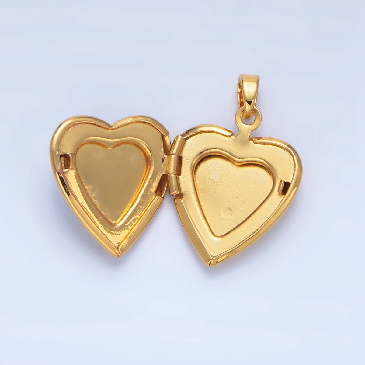 24K Gold Filled Mother Mary Pearl Heart Locket Pendant | AA794 - DLUXCA