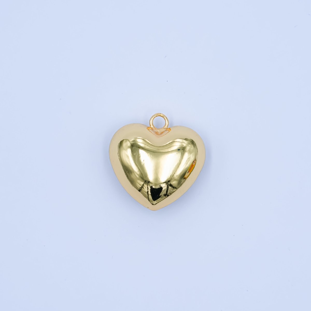 24K Gold Filled Multidimensional 3D Chubby Heart Charm | M180 - DLUXCA