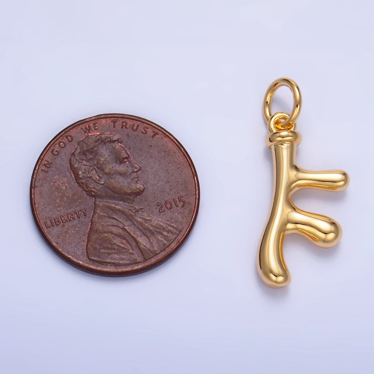 24K Gold Filled Multidimensional 3D Tube Geometric Charm | W116