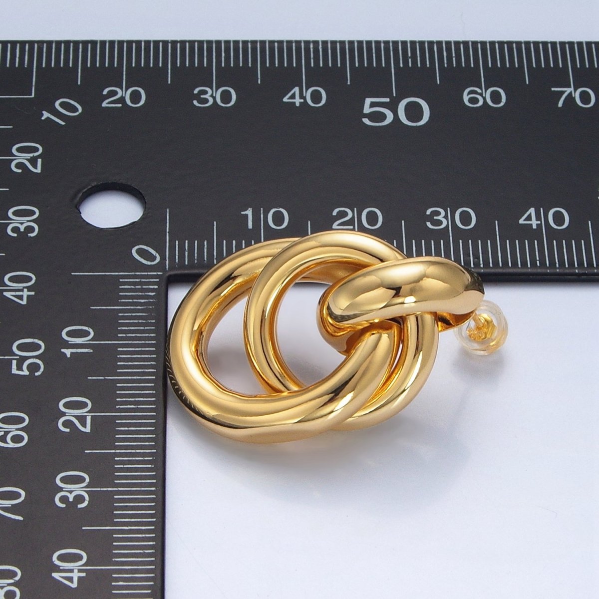 24K Gold Filled Multiple Band Drop Stud Earrings in Gold, Silver & Mixed Metal | AD697 AD698 AD699