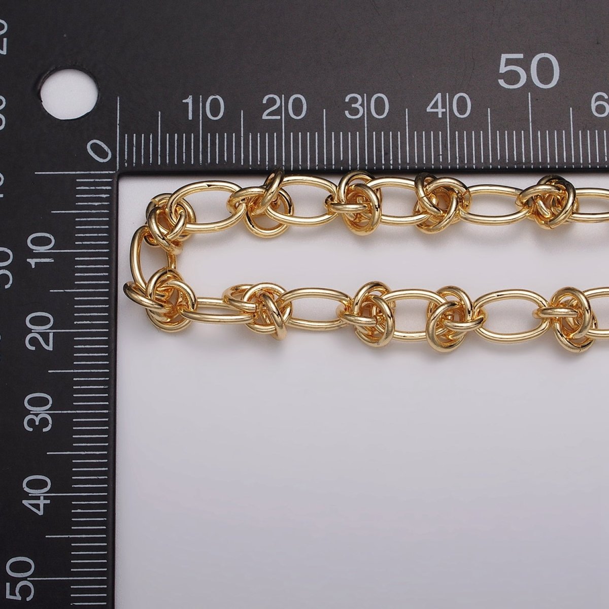 24k Gold Filled Multiple Round Rolo Link PaperClip Unfinished Chain in Gold & Silver Barbed Wire | ROLL-1143 - ROLL-1146 Clearance Pricing