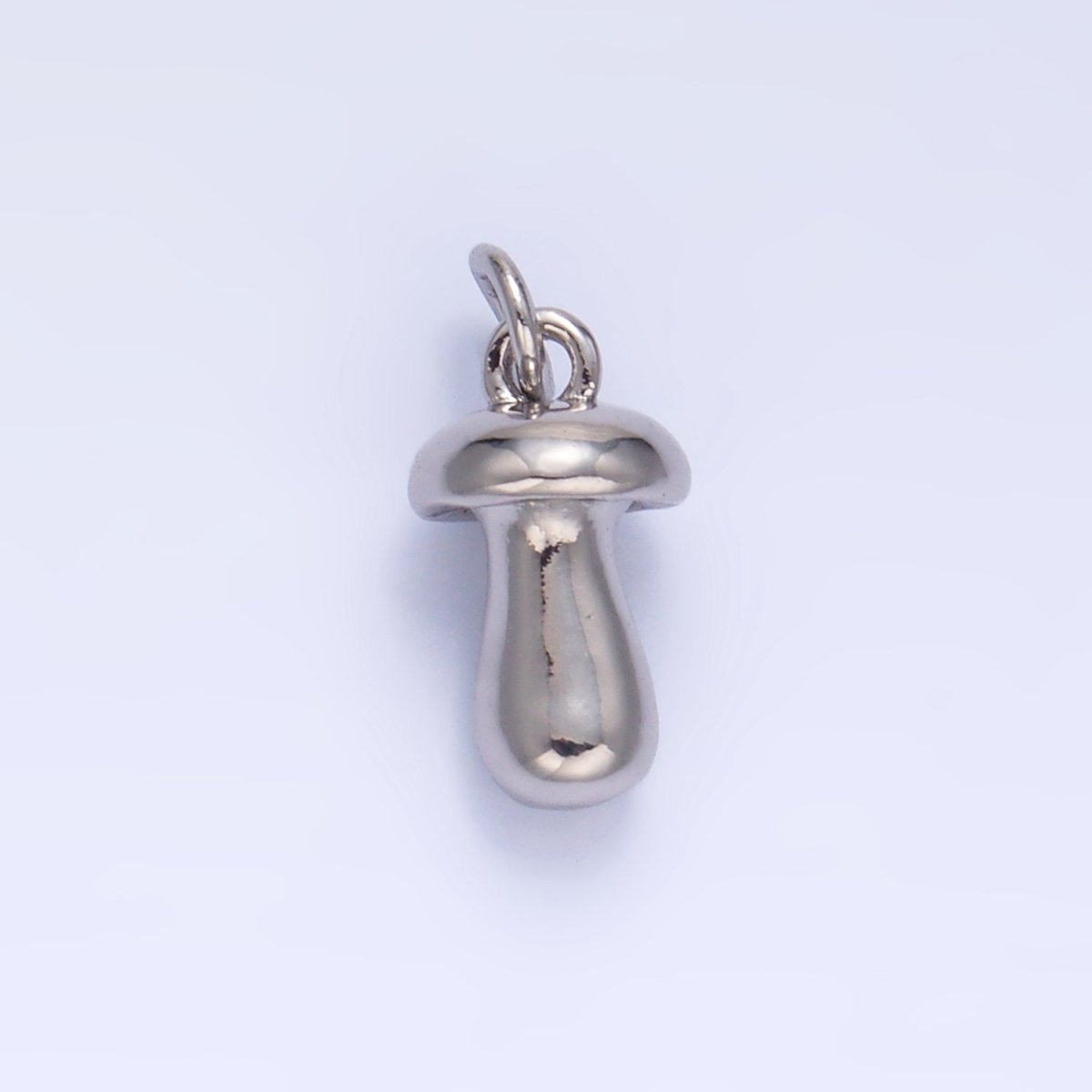 24K Gold Filled Mushroom Plant Multidimensional 3D Charm in Gold & Silver | W133