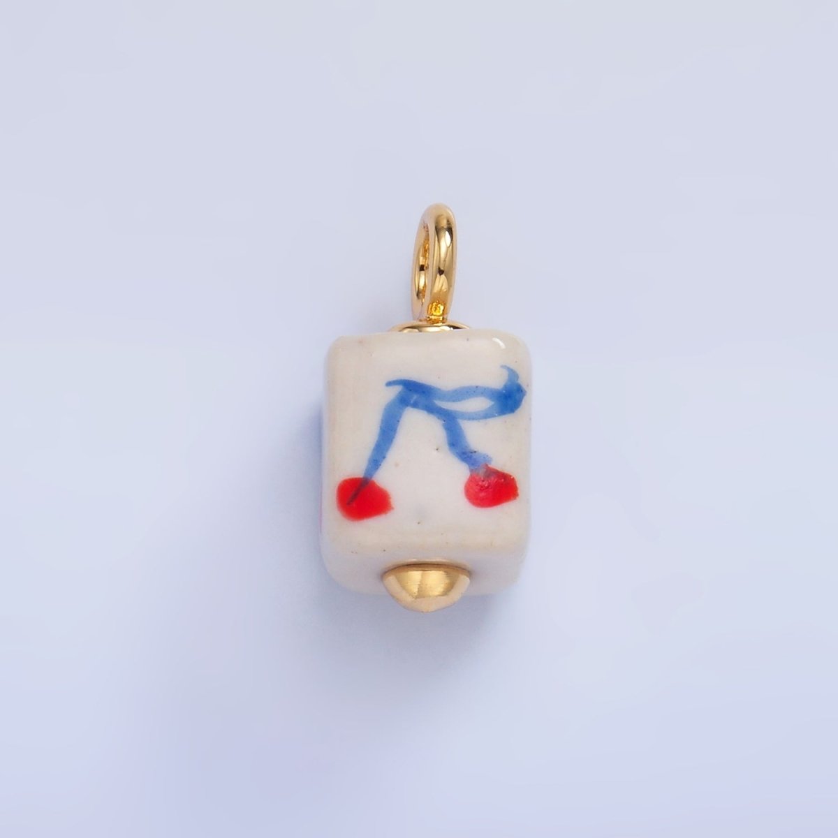 24K Gold Filled Nature Floral Mushroom Pet Sea Sell Ceramic Drop Charm