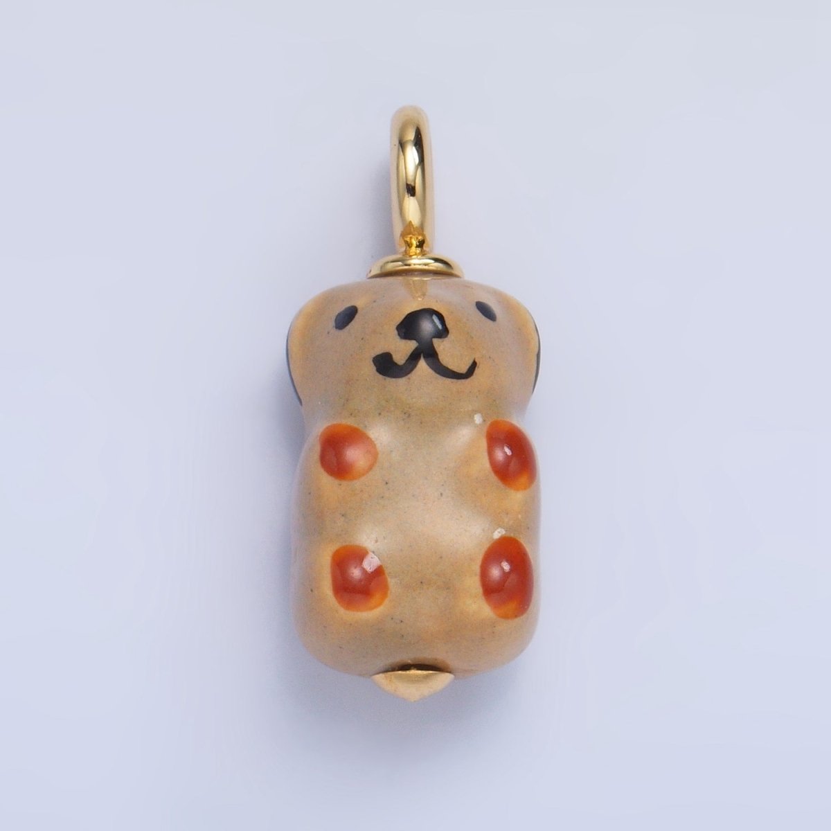 24K Gold Filled Nature Floral Mushroom Pet Sea Sell Ceramic Drop Charm