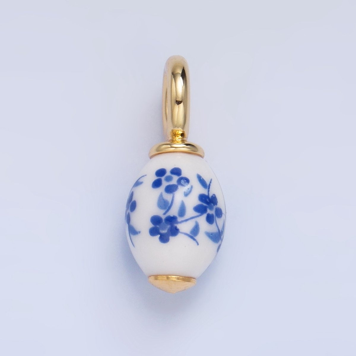 24K Gold Filled Nature Floral Mushroom Pet Sea Sell Ceramic Drop Charm