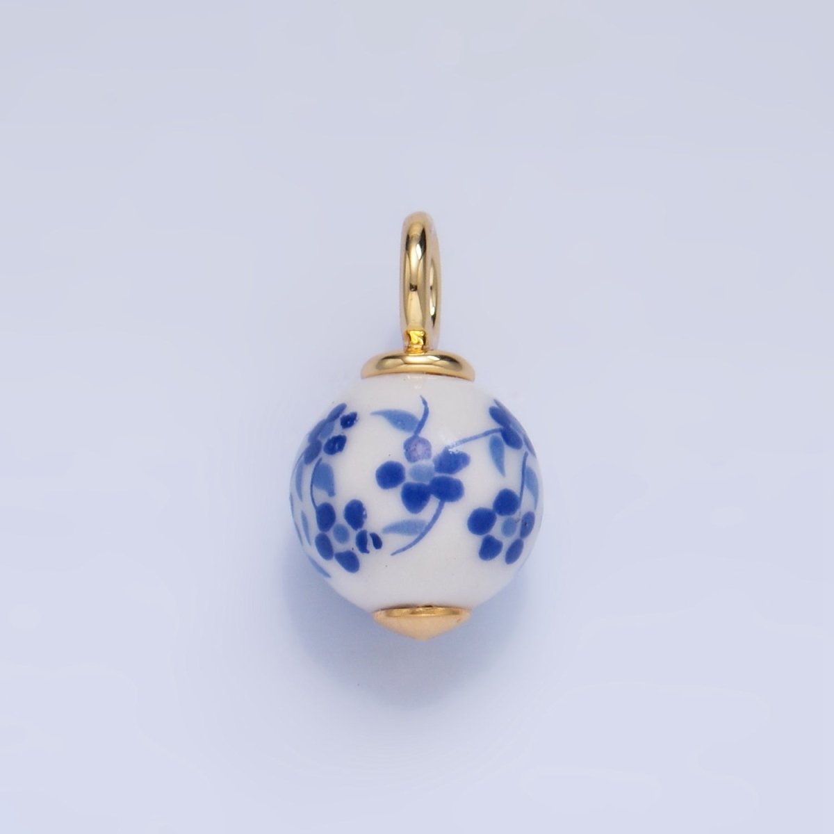 24K Gold Filled Nature Floral Mushroom Pet Sea Sell Ceramic Drop Charm