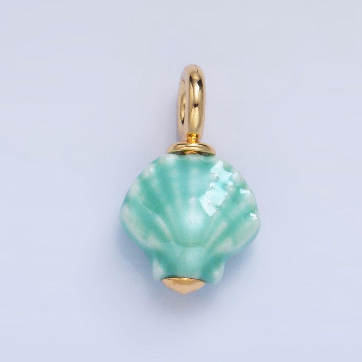 24K Gold Filled Nature Floral Mushroom Pet Sea Sell Ceramic Drop Charm