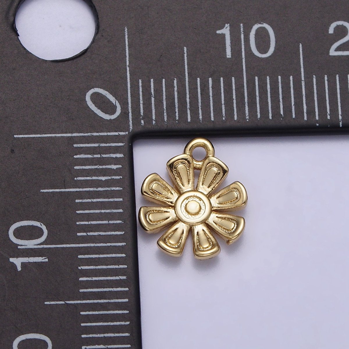 24K Gold Filled Nature Flower Add-On Charm in Gold & Silver | AC335 AC336