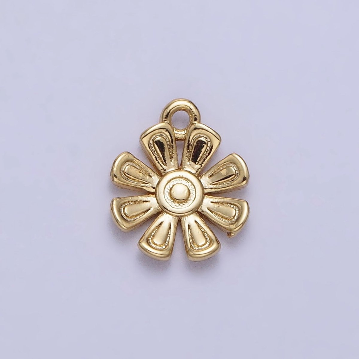 24K Gold Filled Nature Flower Add-On Charm in Gold & Silver | AC335 AC336