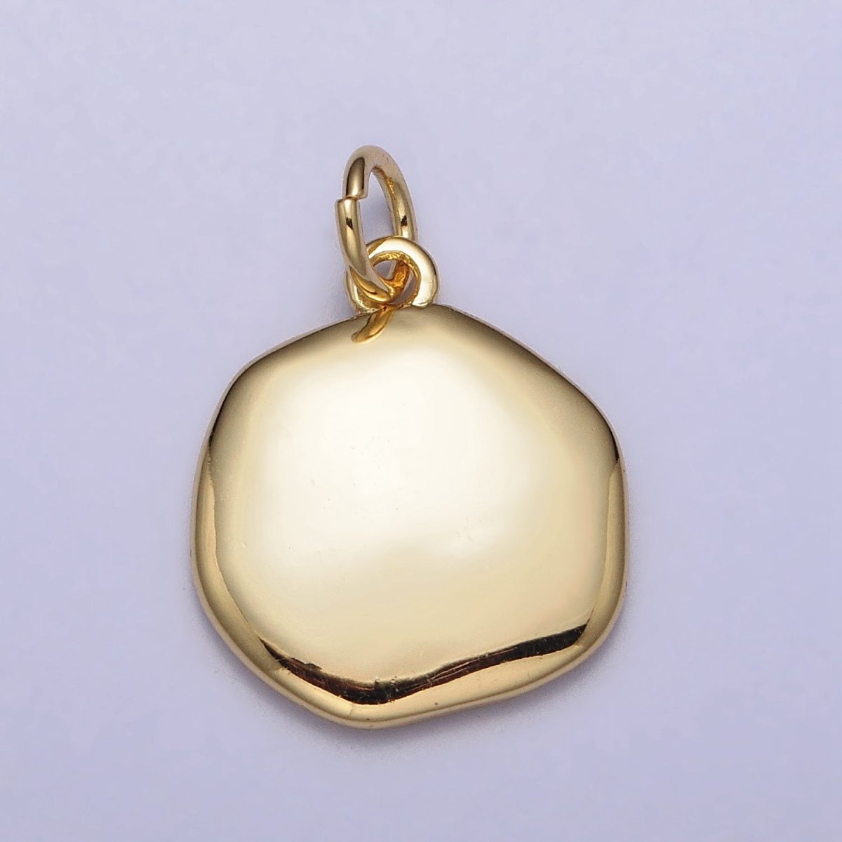 24K Gold Filled Nautical Boat Steering Wheel Helm Round Charm in Gold & Silver N-745 AC-326