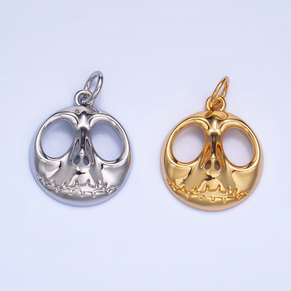 24K Gold Filled Nightmare Skeleton Charm in Gold & Silver | X926