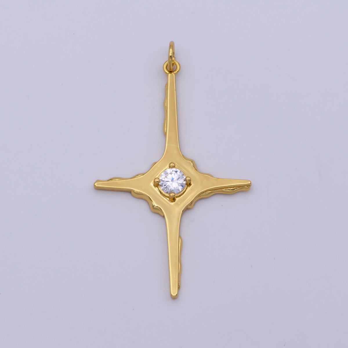 24k Gold Filled North Star Celestial Charm Pendant in Gold & Silver | M847
