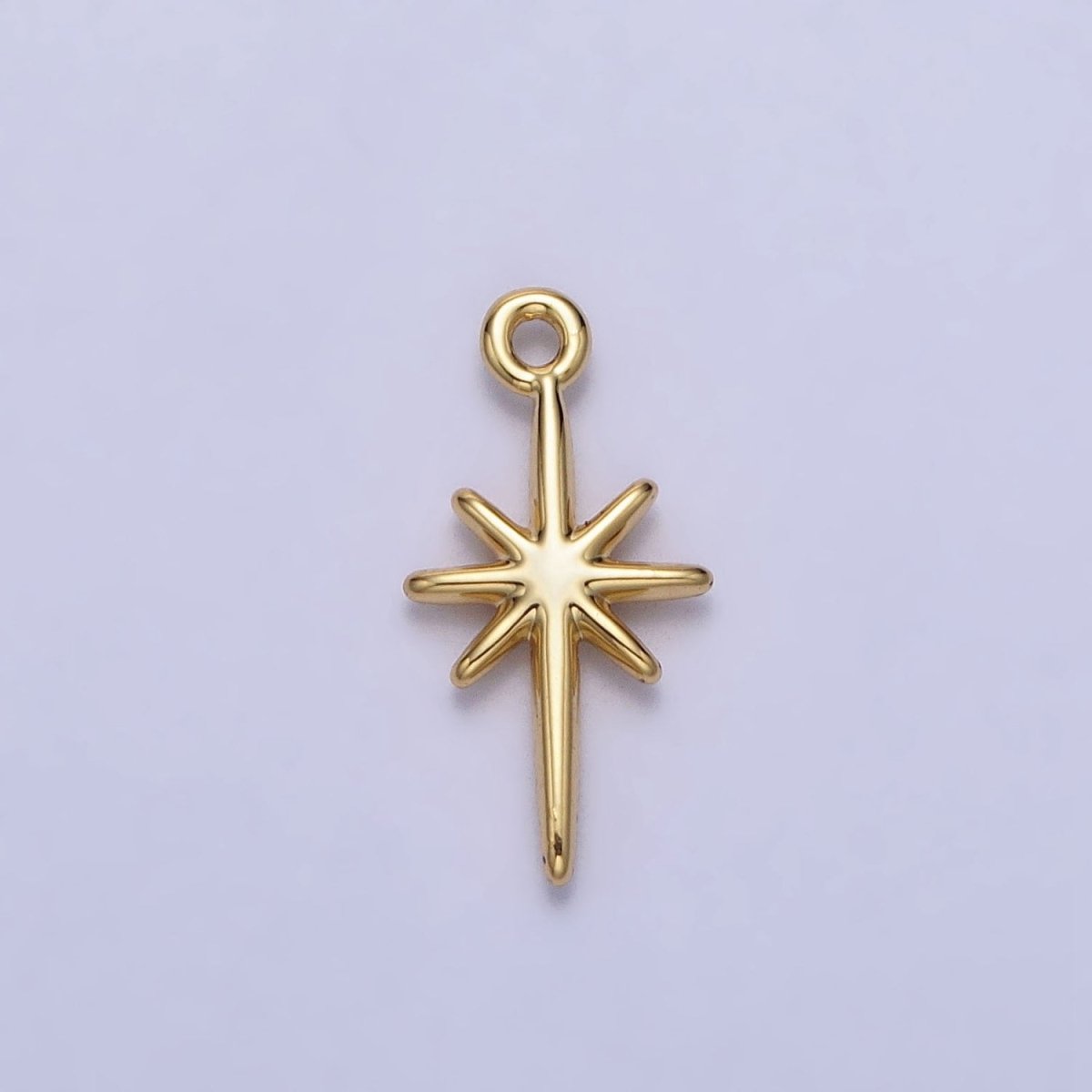 24K Gold Filled  North Star Celestial15.8mm Add-On Charm in Gold & Silver | AC333 AC716