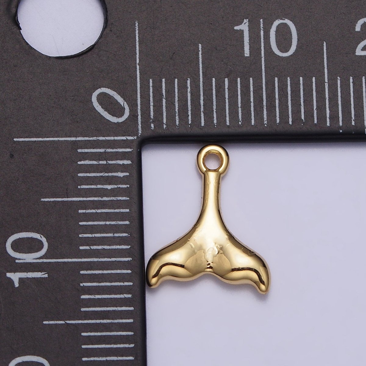 24K Gold Filled Ocean Sea Animal Tail Whale Mermaid Dolphin Charm in Gold & Silver | AC345 AC346