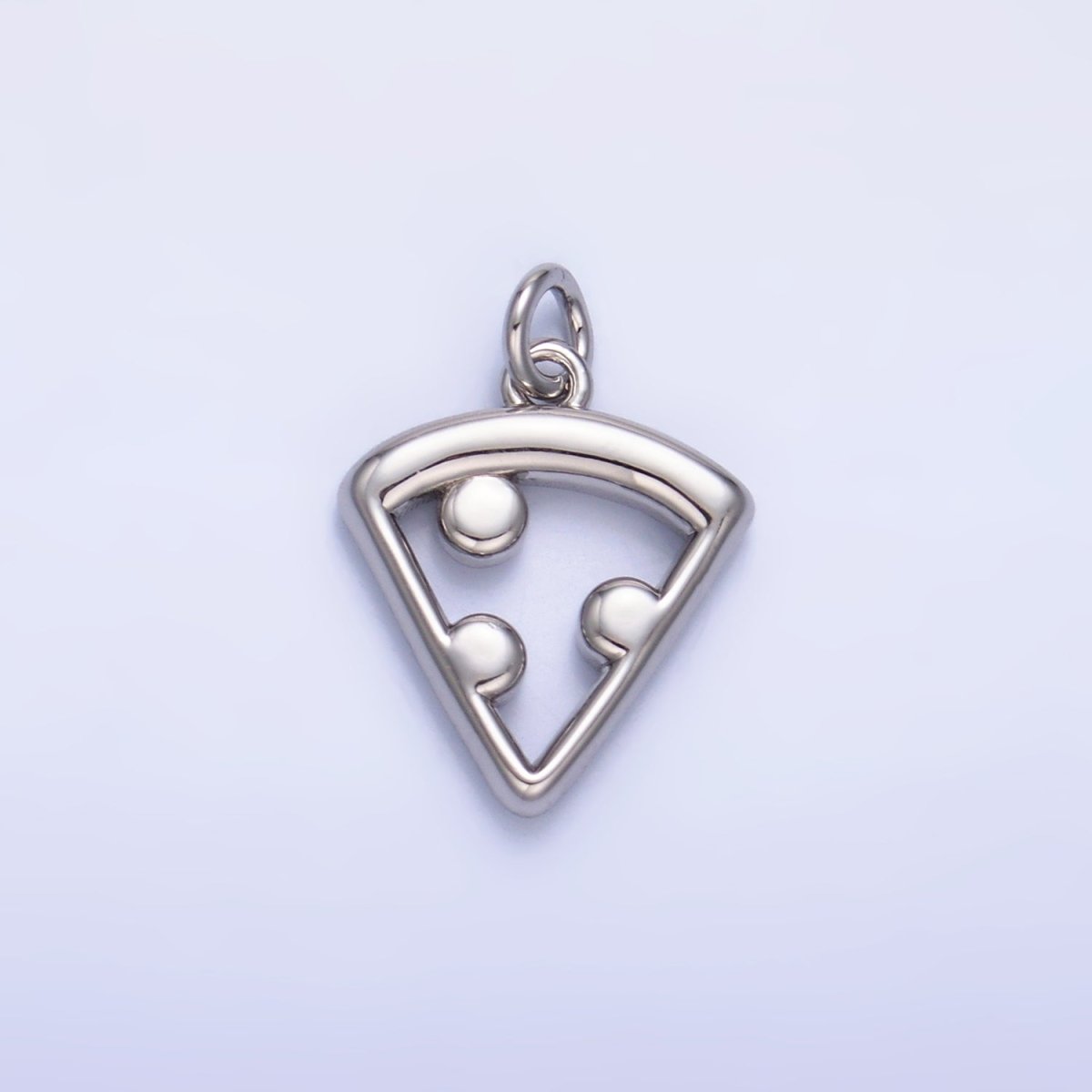 24K Gold Filled Open Italian Pizza Charm in Gold & Silver | W219