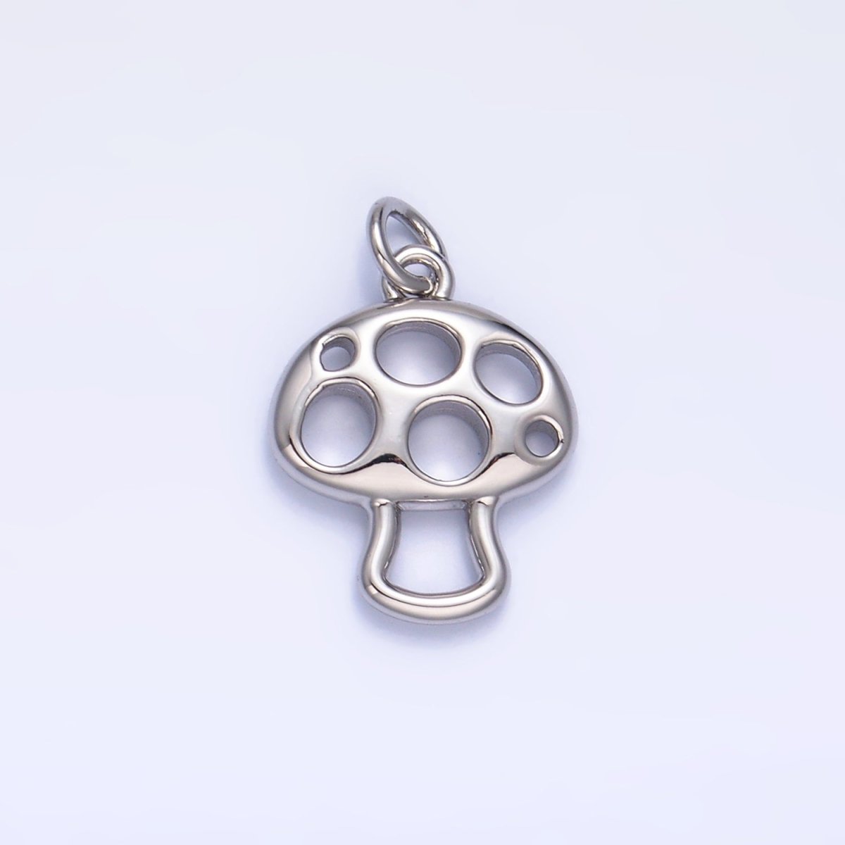 24K Gold Filled Open Mushroom Charm in Gold & Silver | W218