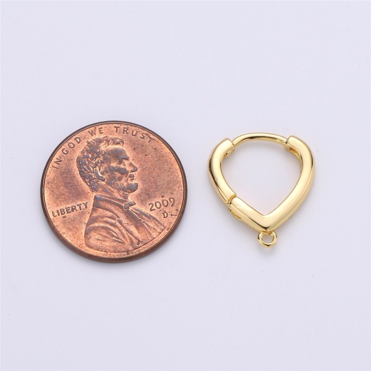 24k Gold Filled Oval Easy Snap Earring with Jump Ring, Earring Supplies for DIY Earring Jewelry, Snap Click On Earring, Oval Shape K-467 K-867