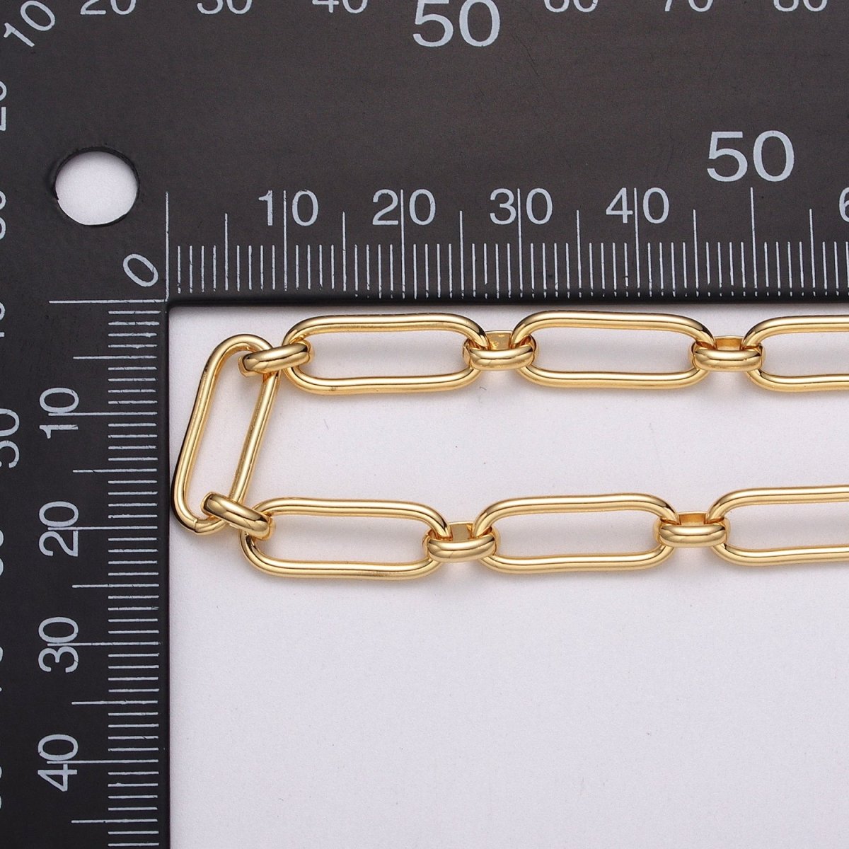 24k Gold Filled PaperClip Cable Link Unfinished Chain by Yard in Gold & Silver | ROLL-1127 ROLL-1203 Clearance Pricing