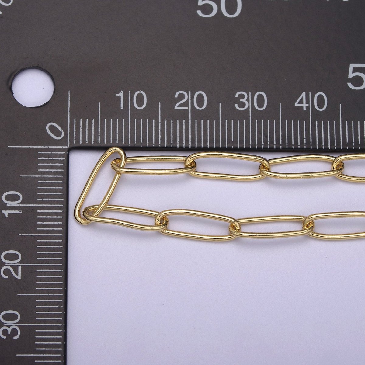 24K Gold Filled Paperclip Unfinished Chain, 14X5mm paperclip Chain in Gold & Silver For Jewelry Making Supply Component | ROLL-678, ROLL-679 Clearance Pricing