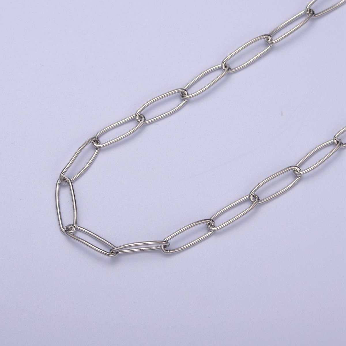 24K Gold Filled Paperclip Unfinished Chain, 14X5mm paperclip Chain in Gold & Silver For Jewelry Making Supply Component | ROLL-678, ROLL-679 Clearance Pricing