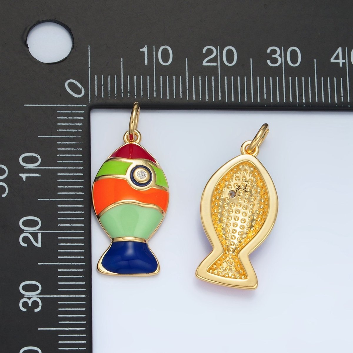 24K Gold Filled Pastel, Neon Enamel Rocket Ship Space Celestial Travel Charm | X305