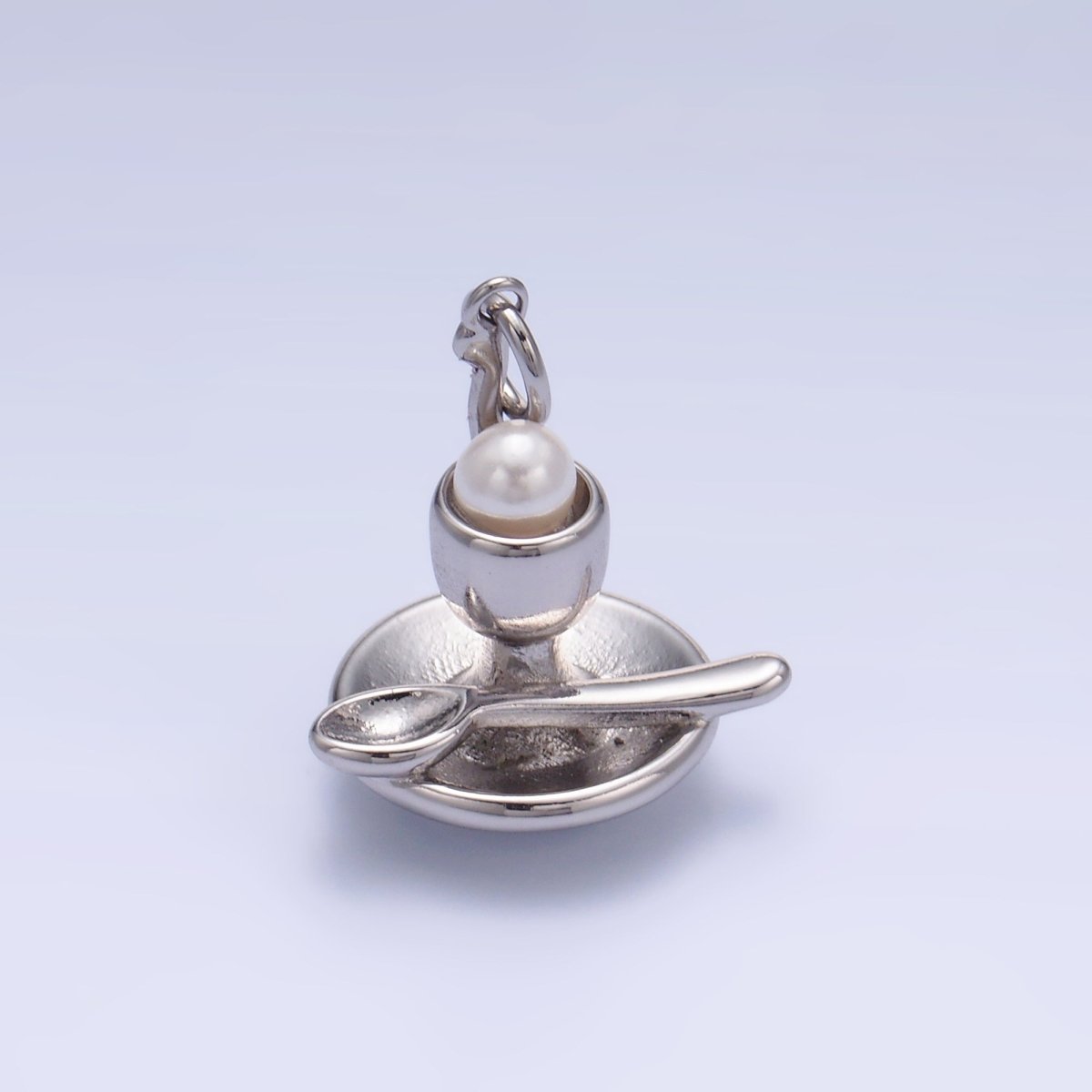 24K Gold Filled Pearl Ice Cream Sundae Dessert Food Charm in Gold & Silver | W427